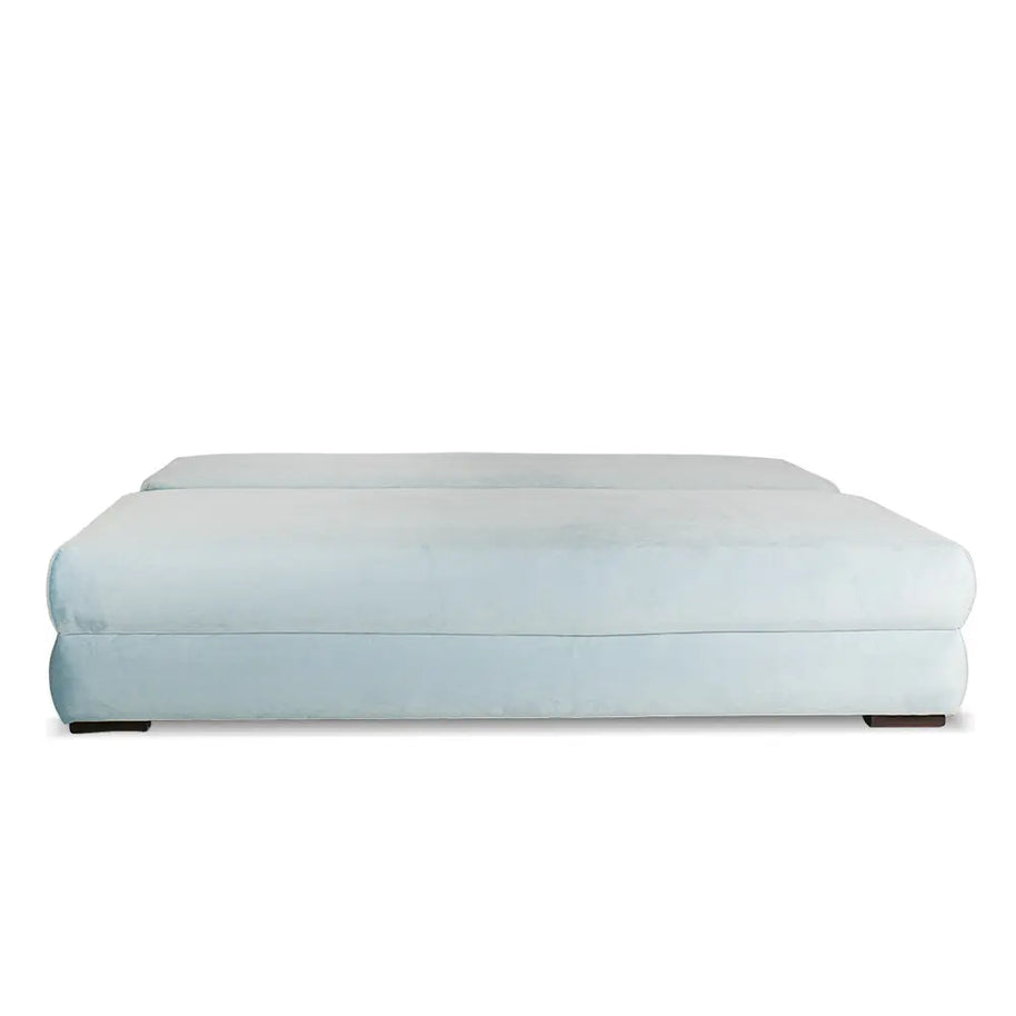 canapea extensibila saltea relaxa 3 locuri culoare crem enjoy lux leni agache extinsa fata