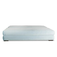 canapea extensibila saltea relaxa 3 locuri culoare crem enjoy lux leni agache extinsa fata