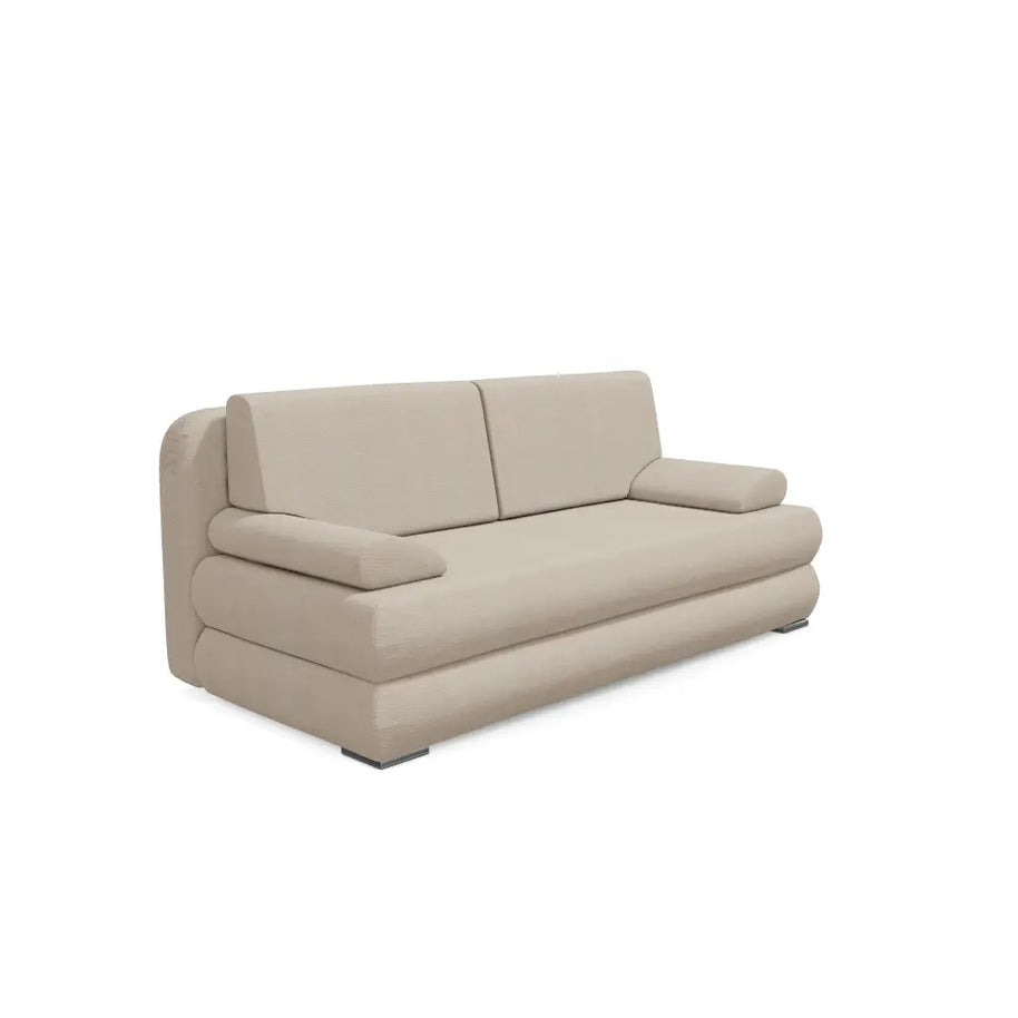 canapea extensibila saltea relaxa 3 locuri culoare crem enjoy lux leni agache lateral stanga departare
