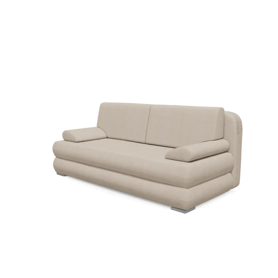 canapea extensibila saltea relaxa 3 locuri culoare crem enjoy lux leni agache lateral dreapta