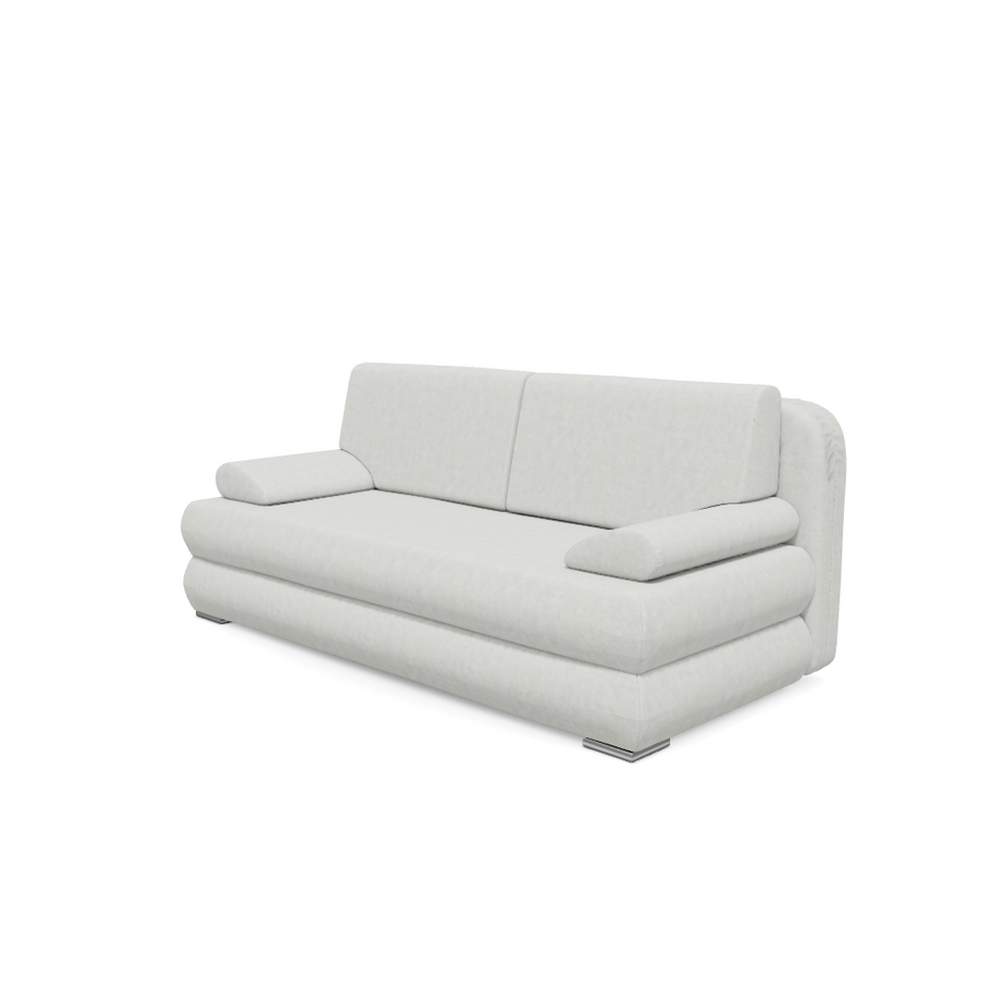 canapea extensibila saltea relaxa 3 locuri pet friendly leni agache culoare alb lateral stanga