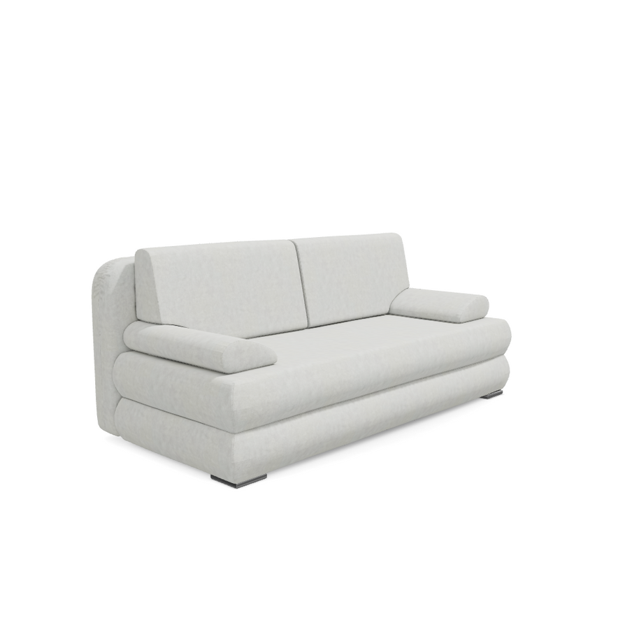 canapea extensibila saltea relaxa 3 locuri pet friendly leni agache culoare alb lateral dreapta