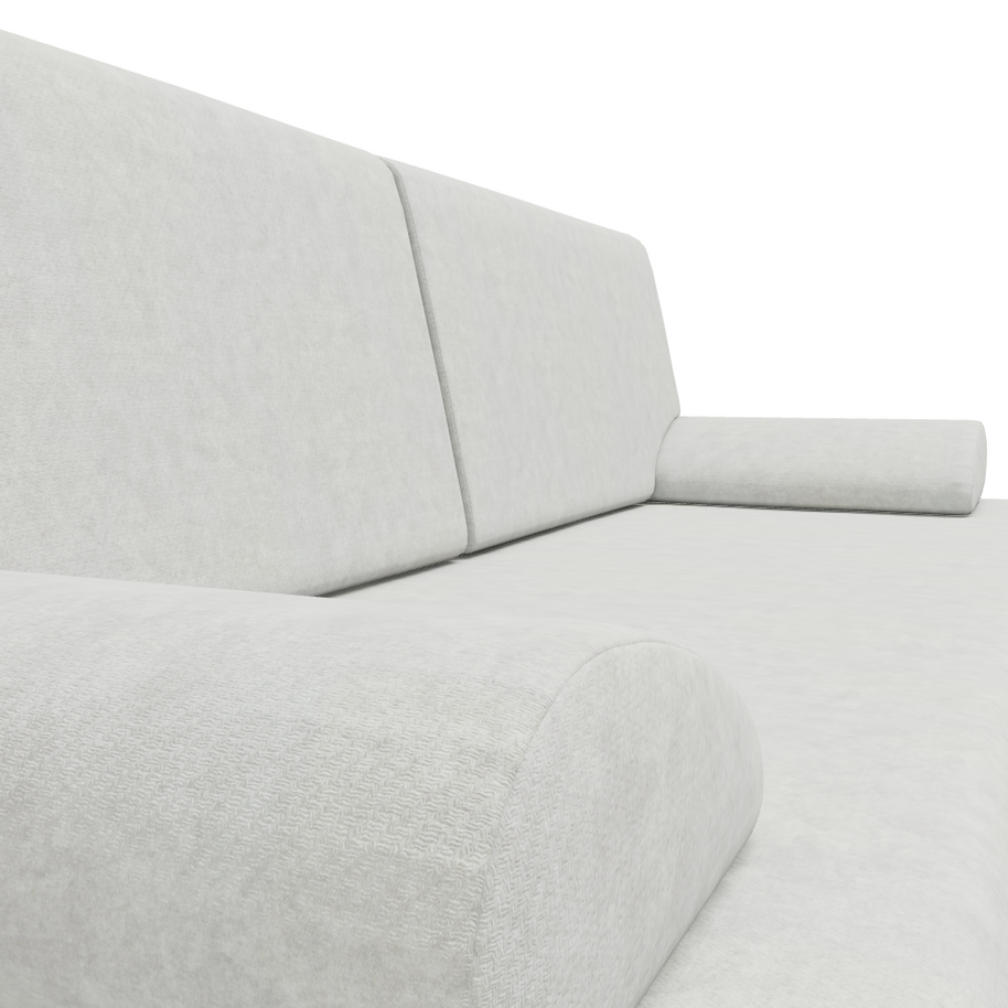 canapea extensibila saltea relaxa 3 locuri pet friendly leni agache culoare alb lateral aproape