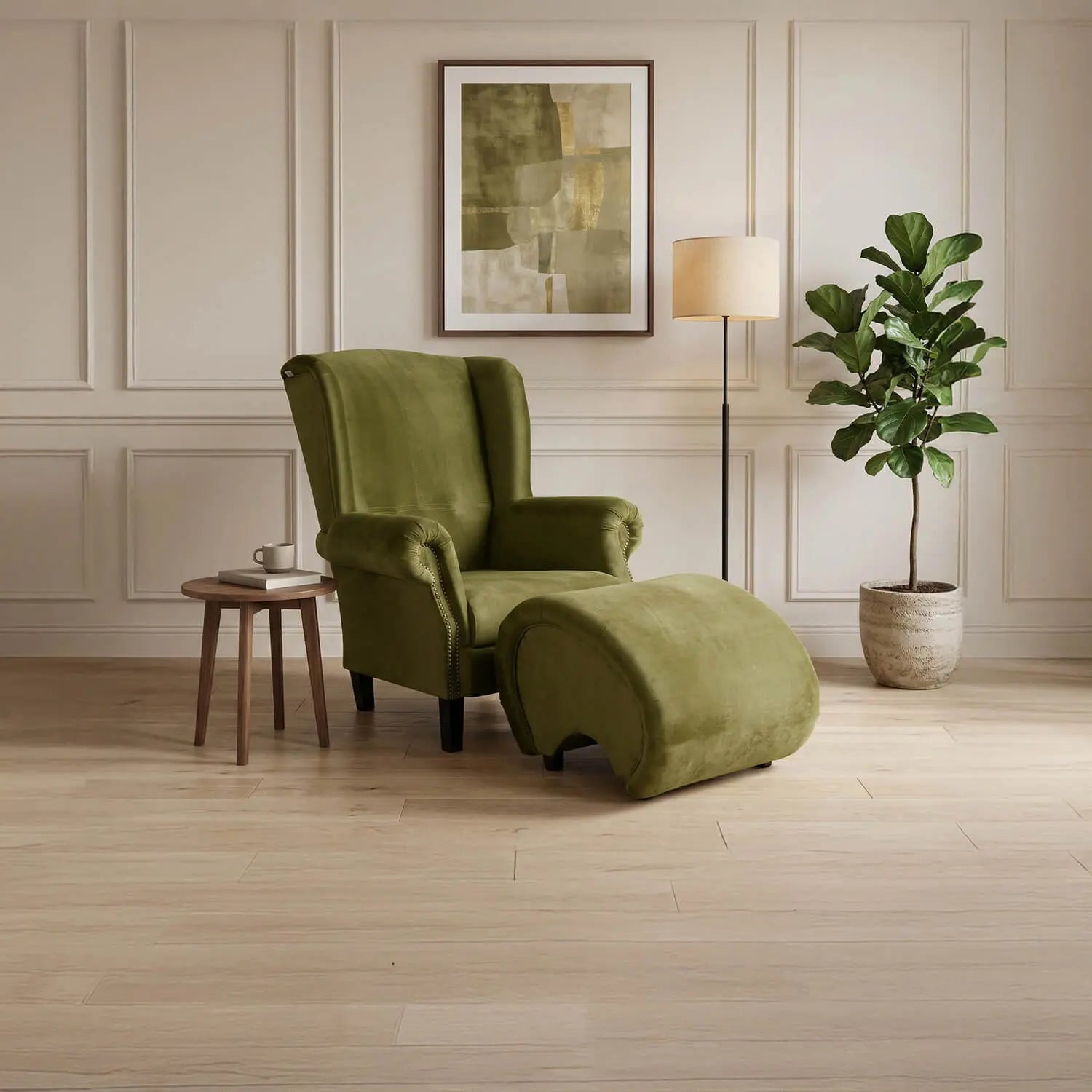 Fotoliu Eduard cu taburet Ambasador Lux Agache