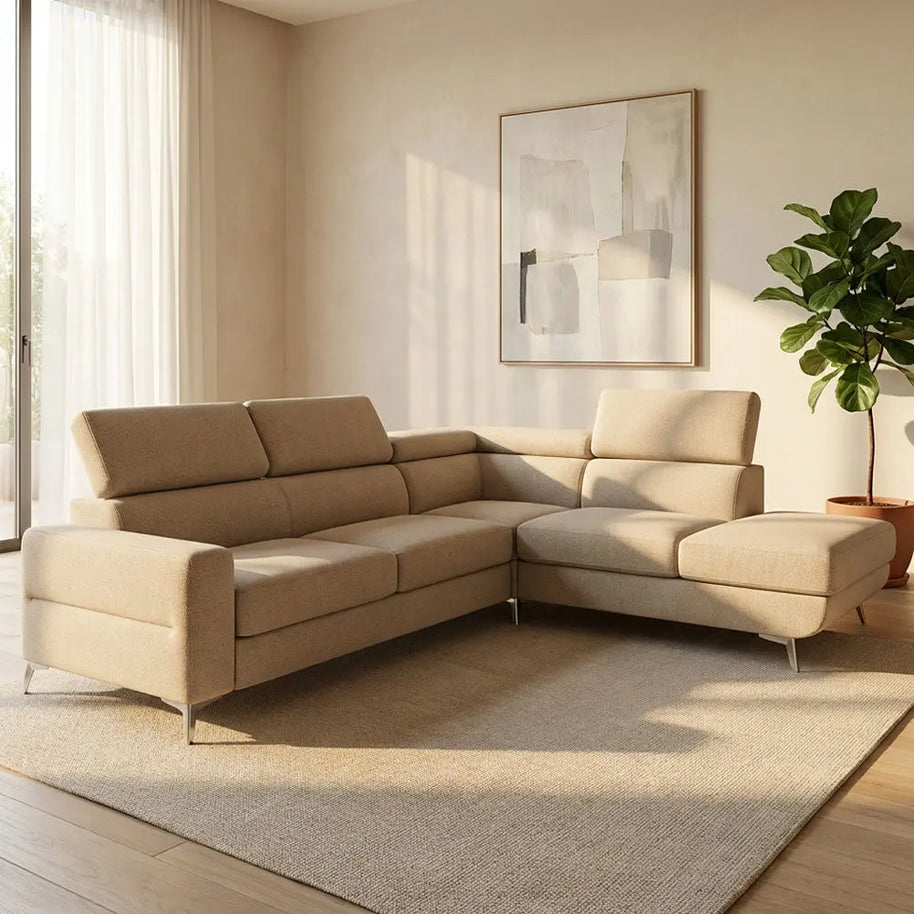 Coltar Natasha Extensibil cu Tetiere Material Practic Agache