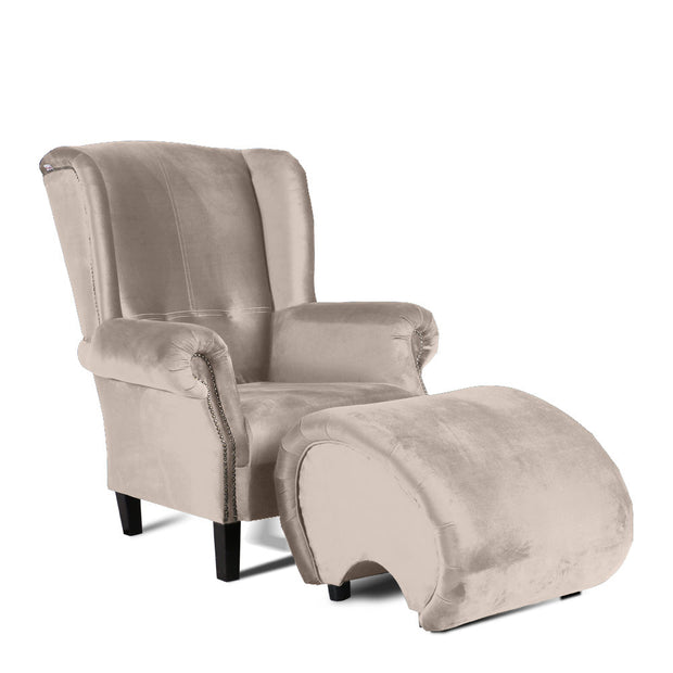 Fotoliu Eduard cu taburet Ambasador Lux Agache