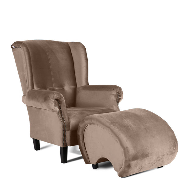 Fotoliu Eduard cu taburet Ambasador Lux Agache