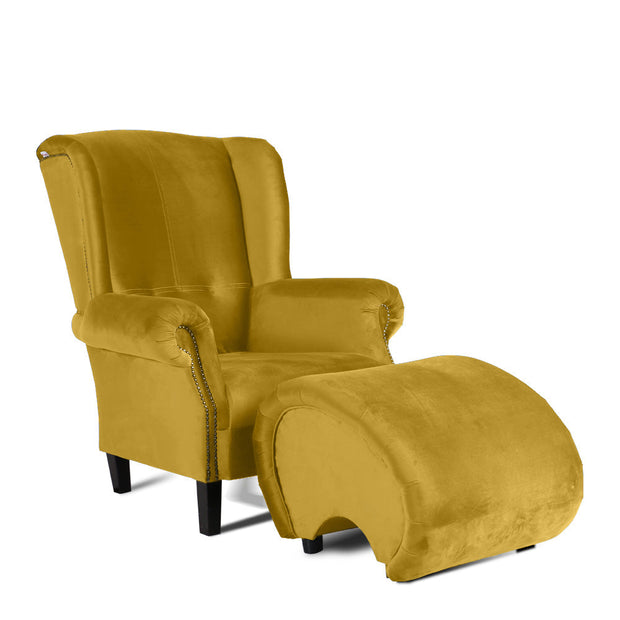 Fotoliu Eduard cu taburet Ambasador Lux Agache