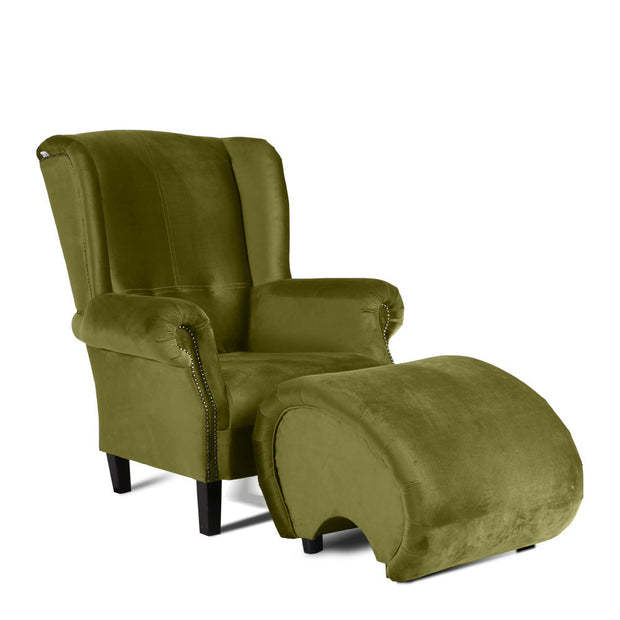 Fotoliu Eduard cu taburet Ambasador Lux Agache