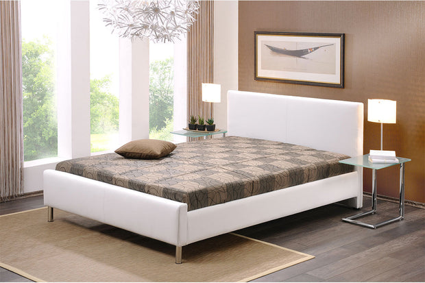 Pat Lara cu somiera de pal 140 x 200 Piele Ecologica Agache